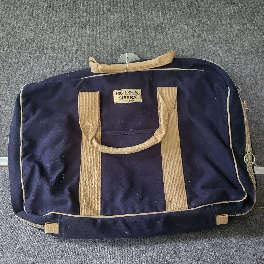 High Sierra Navy and Tan Men's Bag Set